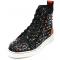 Fiesso Black Genuine Leather High Top Sneaker Shoes FI2365.